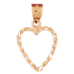 Floating Heart Gold Charm DAZ-3947