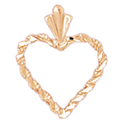 Floating Heart Gold Charm DAZ-3948