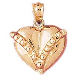 Floating Heart Gold Charm DAZ-4000