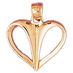 Floating Heart Gold Charm DAZ-4012