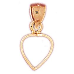 Floating Heart Gold Charm DAZ-4017
