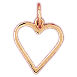 Floating Heart Gold Charm DAZ-4021