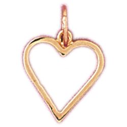 Floating Heart Gold Charm DAZ-4021