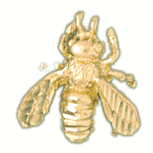 14K Gold Fly Charm-Daz-3178