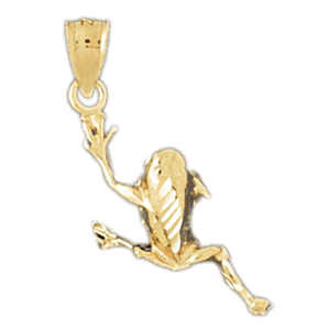 14K Gold Frog Charm-Daz-1584