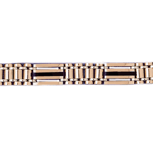 Gold Black Onyx Bracelet with a Safety Clasp DAZ-12699