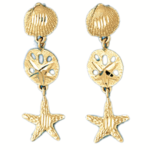 Gold Nautical Assorted Nautical Drop Earrings DAZ-13120