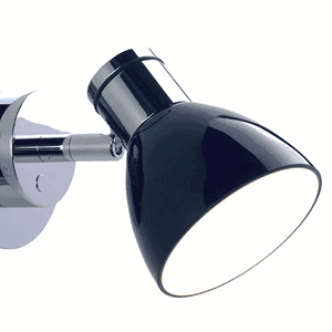 Gothen Led Reading Light, Chrome With Black Shade & Dim2warm (3000-2200k) - Ilpb21124305