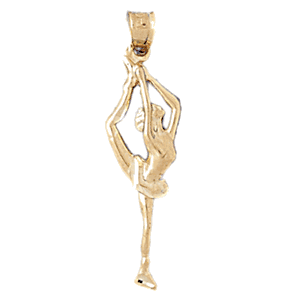 14K Gold Gymnast Charm-Daz-3543