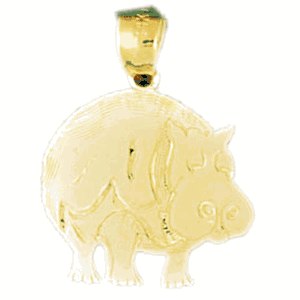 Hippopotamus Gold Charm DAZ-2603