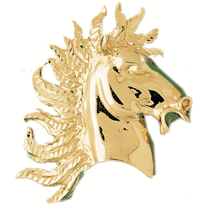 Horse Head Gold Charm DAZ-1753
