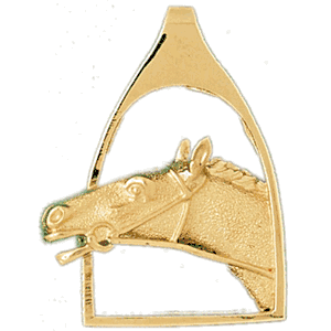 Horse Head Gold Charm DAZ-1765