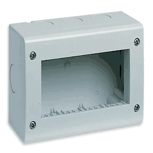 IP40 Enclosure, Surface Mount, 4 Modules, Grey - VM13045