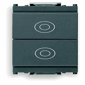 Momentary Switch, 1P/2T (NO+NO), 10A, 250V, Grey - VM16121