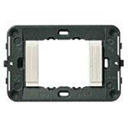 Idea Mounting Frame With Grooved Front 2 Modules, White, No Screws - Vm16722.b