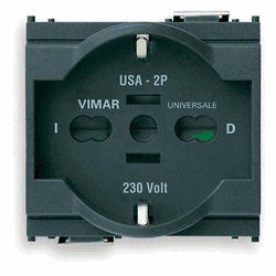 Idea Outlet, Italian/German/USA, 2P+E, 16A/250V - VM16210