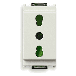 Idea Outlet, Italian/p17-11, 2p+e, 16a/250v Sicury Bpresa, White - Vm16203.b