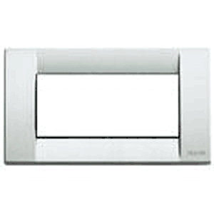 Idea Square Cover Plate, Die-cast Metal Matte Silver 21, 4 Modules - Vm16734.21
