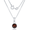 January Garnet Bezel Set Pendant Wchain  - K-7017-GA