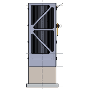 Kpm 650 Intake Unit, 5mm Powder Coat Alu Body Med Auto Fire Damper, 500 Fan 3.6kw, 60hz, 208v  - Kpm650ab1k36