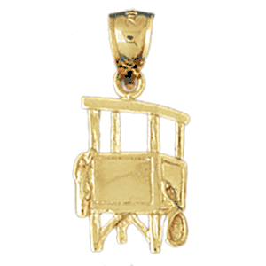 14K Gold Life Guard Tower Charm-Daz-1477