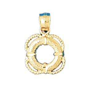 14K Gold Life Preserver Charm-Daz-1205