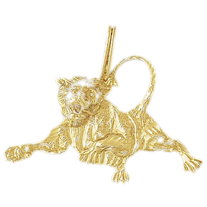 14K Gold Lion Charm-Daz-1685