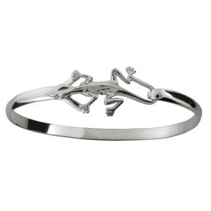 Lizard Hook Bracelet - Sterling Silver 4mm 8.5 Inch
