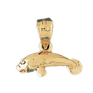 14K Gold Manatee Charm-Daz-884