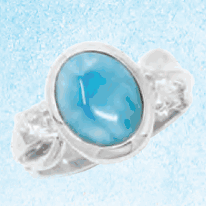 Mar Azul Larimar Conch Rings 8.0  - MAL131SR80