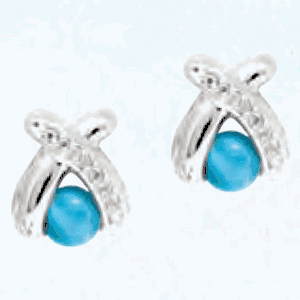 Mar Azul Larimar Cricro Earrings W/blue Topaz  - MAL101SE