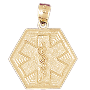 14K Gold Medical Charm-Daz-4729