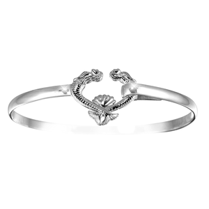 Mermaids Heart Hook Bracelet - Sterling Silver 4mm 6.5 Inch