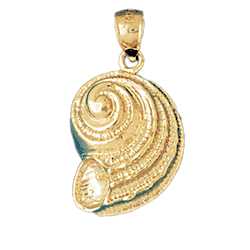 Nautilis Shell Gold Charm DAZ-323