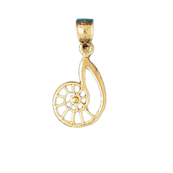 Nautilis Shell Gold Charm DAZ-326
