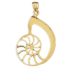 Nautilis Shell Gold Charm DAZ-327