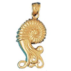 Nautilis Shell Gold Charm DAZ-329