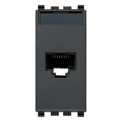 Net Safe Rj45 / Copper / Cat6 1-module, Grey  - Vm20339.14
