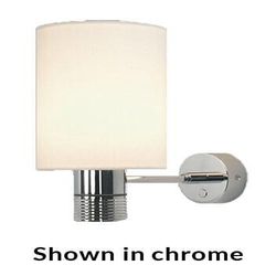 Nova Led Wall Light, Gold, White Shade Built-in Dimmer, 10-30vdc