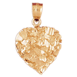 Nugget Heart Gold Charm DAZ-3909