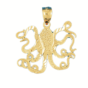 Octopus Gold Charm DAZ-348