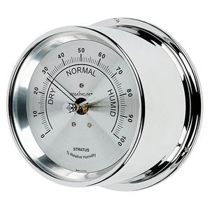 Stratus Analog Outdoor Humidity Instrument - Chrome Case, Silver Dial
