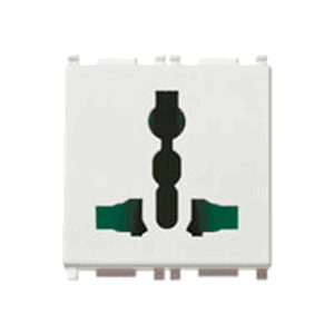 Outlet: Universal, 2p+e, 10a, 250v, 2m, White, Sicury, Plana - Vm14257