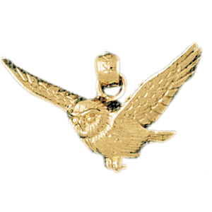 Owl Gold Charm DAZ-3078