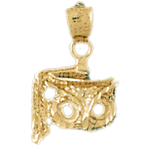 Owl Gold Charm DAZ-3082
