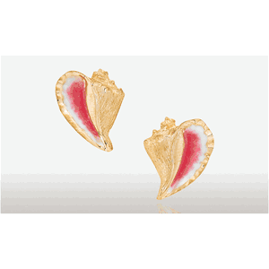 14K Gold 20MM Conch Shell Earring - PC-671-ERG