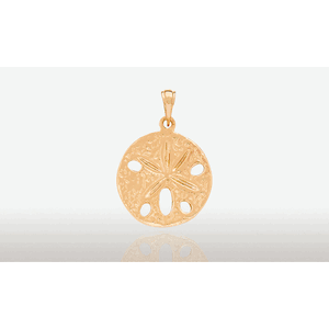 21mm XLarge Sand Dollar Pendant - 14K Gold