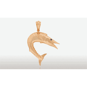 30mm Medium Wahoo Pendant - 14K Gold