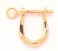 14K Gold Shackle Earring with Working Thread