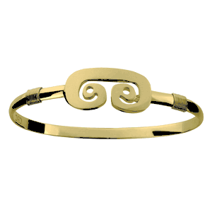 Petroglyph Hook Bracelet - 14K Yellow Gold 4mm 8.0 Inch